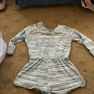 Black and white and grey romper